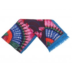 NEUF ECHARPE HERMES ETOLE BRAZIL CACHEMIRE ET SOIE MULTICOLORE NEW SCARF 1040€