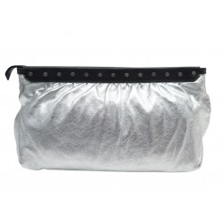NEUF POCHETTE ISABEL MARANT LUZEL EN CUIR ARGENTE CLOUS NEW LEATHER POUCH 620€