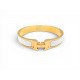 BRACELET HERMES CLIC HH H700001FV31 T 17 EN EMAIL BLANC METAL DORE BANGLE 690€