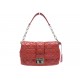SAC A MAIN CHRISTIAN MISS DIOR M M9802 EN CUIR CANNAGE VERNIS ROUGE PURSE 3500€