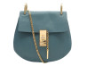 sac a main chloe drew small en cuir graine bleu