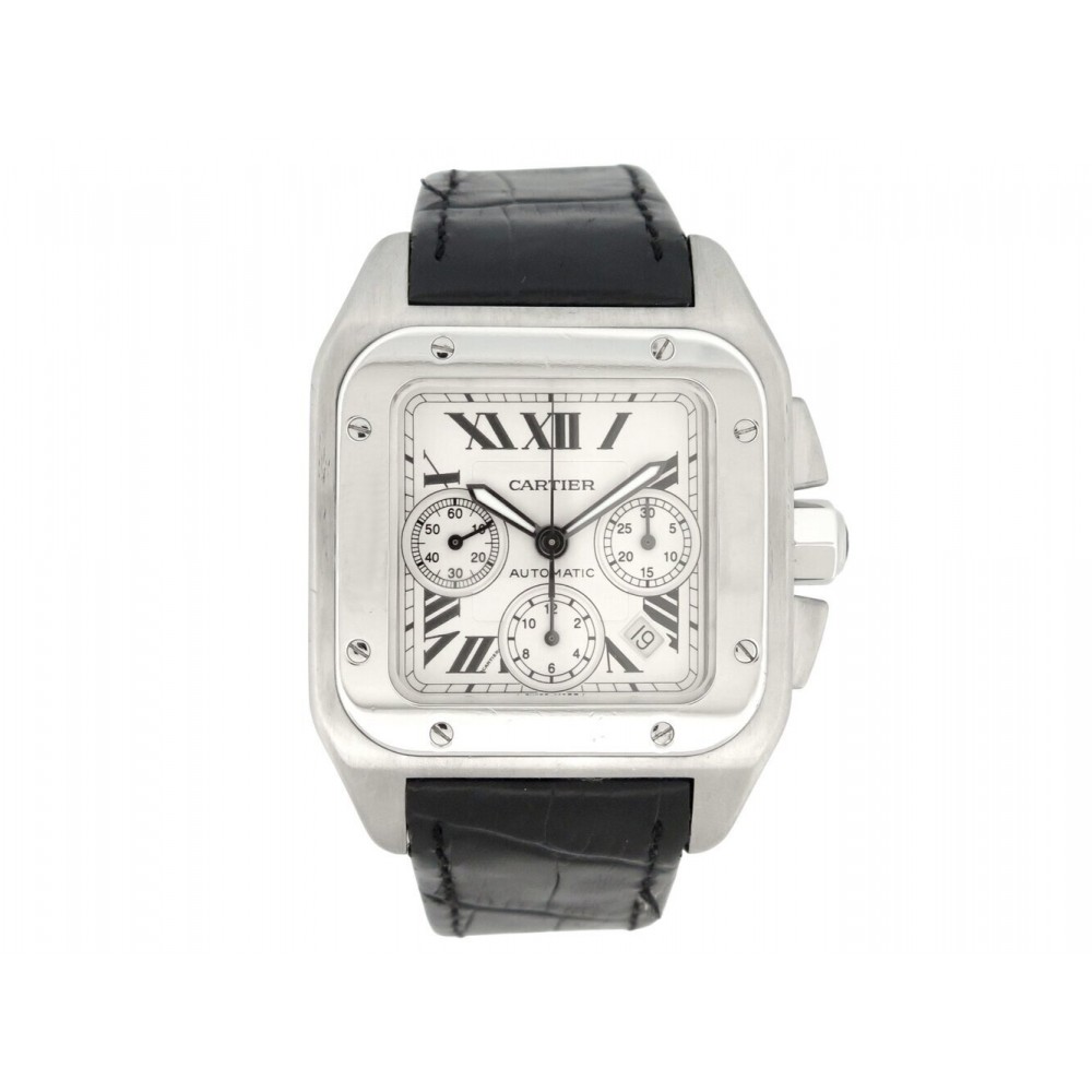 MONTRE CARTIER SANTOS 100XL W20090X8 CHRONOGRAPHE 42MM AUTOMATIQUE WATCH 8600€