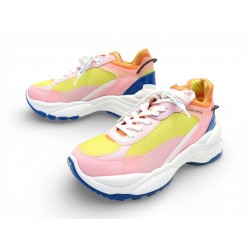 NEUF CHAUSSURES LOUIS VUITTON SNEAKER RUN 55 BASKETS 40 TOILE +BOITE SHOES 1020€