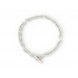 COLLIER HERMES SAUTOIR CHAINE D'ANCRE 43 MAILLONS EN ARGENT 72GR LONG NECKLACE