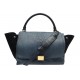 SAC A MAIN CELINE TRAPEZE MOYEN MODELE CUIR PYTHON ET DAIM BLEU HAND BAG 3500€