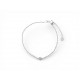 NEUF BRACELET SERTI DIAMANT SOLITAIRE CHAINE 17 CM EN OR BLANC 18K 1.3 GR GOLD