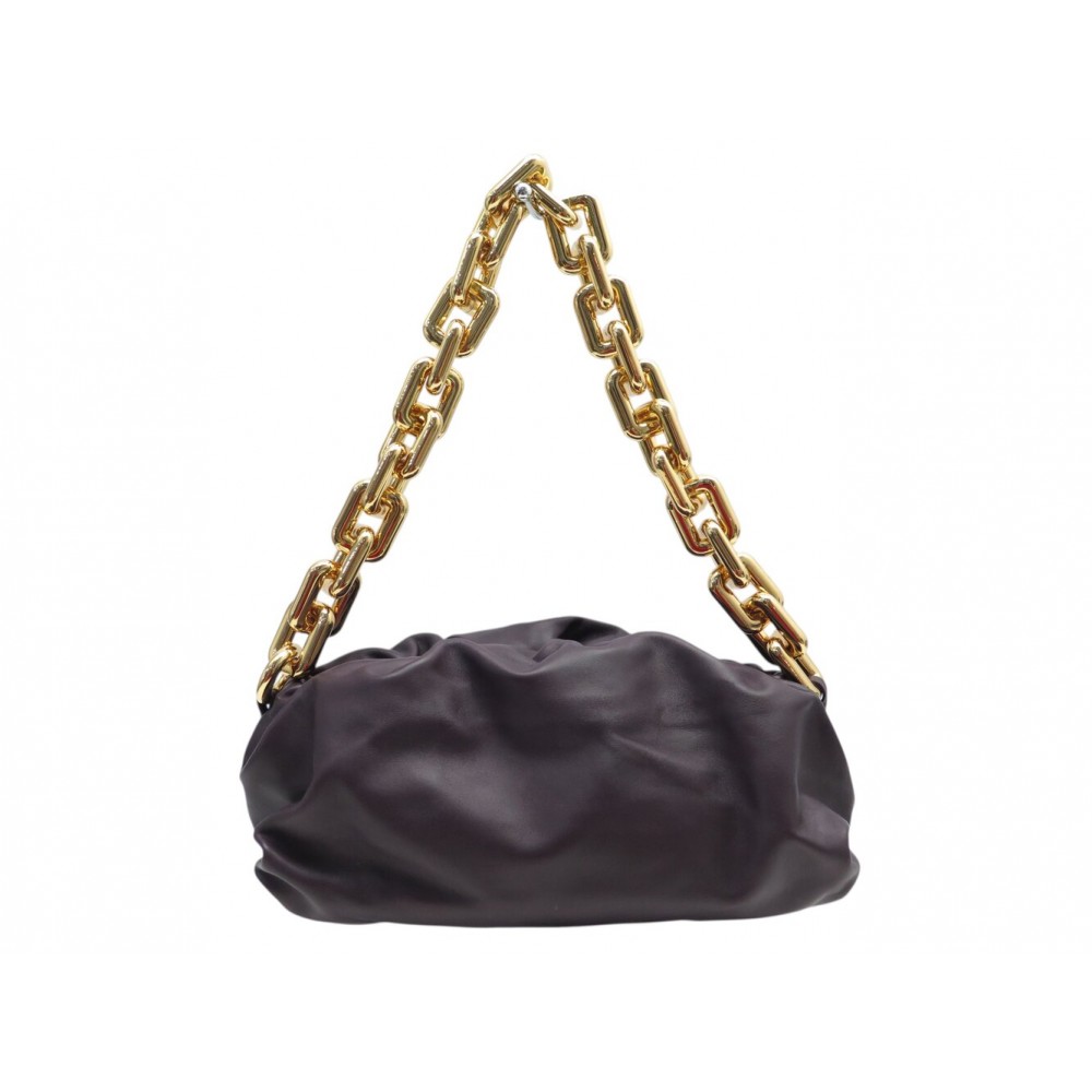 NEUF SAC A MAIN BOTTEGA VENETA THE CHAIN POUCH 620230VCP40 CUIR VIOLET BAG 3400€