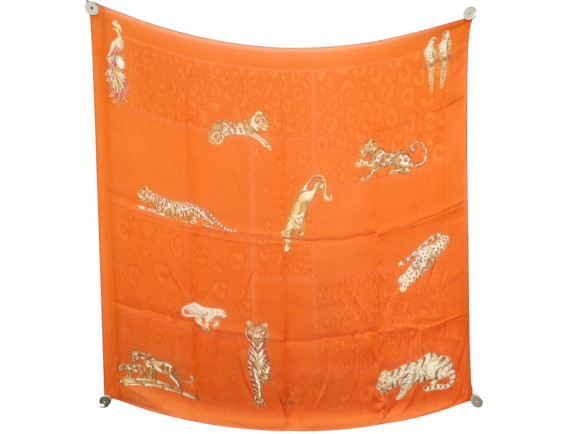 foulard cartier bijoux panthere tigre carre 90 en