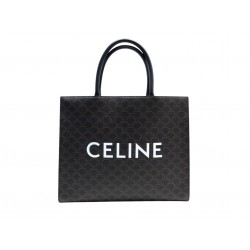 NEUF SAC A MAIN CELINE CABAS HOZIRONTAL TOILE TRIOMPHE MARRON TOTE HANDBAG 1550€