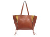 sac a main chloe milo cabas en cuir marron brown