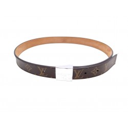 CEINTURE LOUIS VUITTON T85 EN TOILE MONOGRAM LV BOUCLE ARGENTEE CANVAS BELT 440€