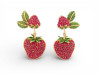 boucles d'oreilles dolce gabbana pendantes fraises