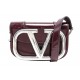 SAC A MAIN VALENTINO SUPERVEE BANDOULIERE EN CUIR VERNIS BORDEAUX HAND BAG 1590€