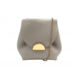 NEUF SAC A MAIN POLENE NUMERO UN NANO CUIR GRAINE GRIS BANDOULIERE HAND BAG 340€