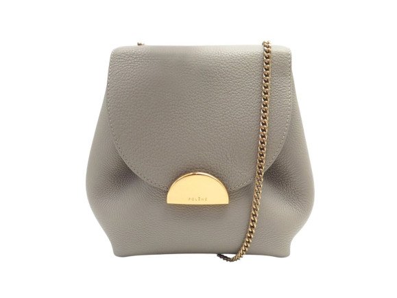 sac a main polene numero un nano cuir graine gris
