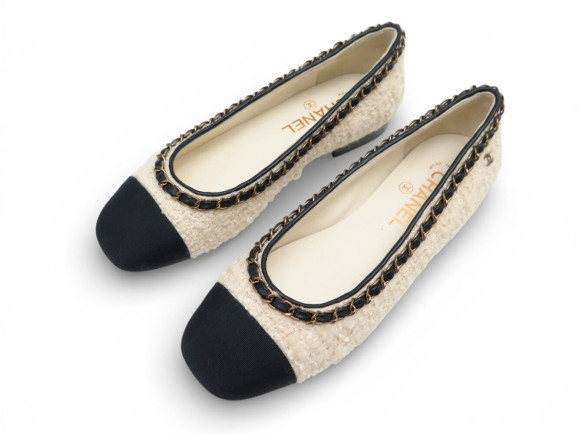  ballerines chanel g32927 tweed chaine entrelacee