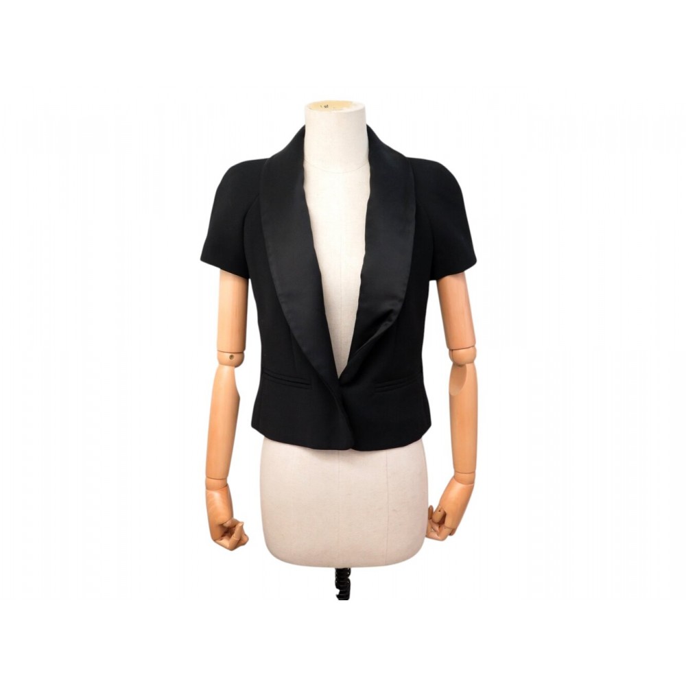 NEUF VESTE MANCHES COURTES CHANEL P33969W04198 BLAZER 38 M BOUTON ETOILE 4800€