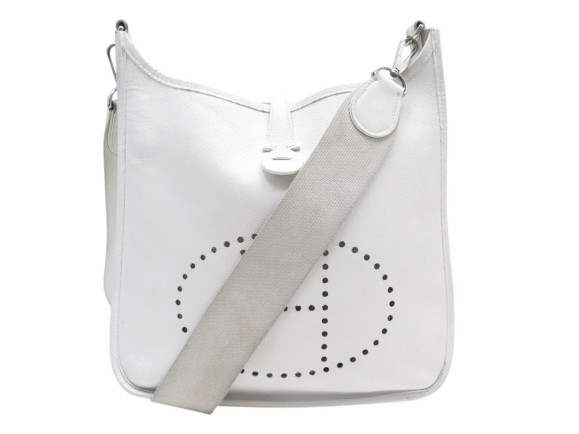 sac a main hermes evelyne iii 29 en cuir epsom blanc