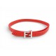 NEUF CEINTURE FENDI EN CUIR SELLERIA ROUGE POINTS COUSUS BOUCLE FF T65 BELT 490€