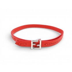 NEUF CEINTURE FENDI EN CUIR SELLERIA ROUGE POINTS COUSUS BOUCLE FF T65 BELT 490€