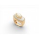 VINTAGE BAGUE FRED NUAGE 52 EN NACRE ET OR JAUNE 18K MOTHER OF PEARL GOLD RING