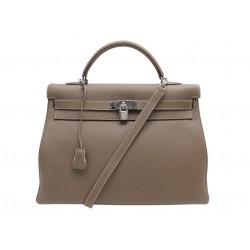 NEUF SAC A MAIN HERMES KELLY II 40 RETOURNE H043697CK CUIR TOGO ETOUPE HAND BAG