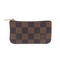 PORTE MONNAIE LOUIS VUITTON POCHETTE CLES N62658 TOILE DAMIER EBENE PURSE 275€