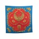 FOULARD HERMES LES CAVALIERS D OR RYBALTCHENKO CARRE SOIE ROUGE SILK SCARF 345€