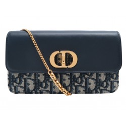 NEUF SAC A MAIN CHRISTIAN DIOR CARO POUCH MO928U TOILE OBLIQUE BANDOULIERE 2100€