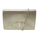 NEUF SAC A MAIN DIOR 30 MONTAIGNE MICROCANNAGE EN CUIR DORE BANDOULERE BAG 2220€