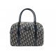 VINTAGE SAC A MAIN DIOR BOSTON BOWLING EN TOILE MONOGRAMME OBLIQUE BLEUE BAG
