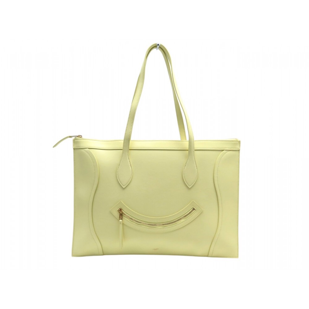 NEUF SAC A MAIN CELINE FLAT CABAS LUGGAGE 123963GW4.11CU CUIR CITRUS BAG 1700€