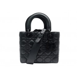 SAC A MAIN CHRISTIAN LADY DIOR MYABC SMALL EN CUIR CANNAGE ULTRAMATTE NOIR 5500€