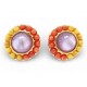 VINTAGE BOUCLES D'OREILLES CHANEL CABOCHONS PERLES DE CASTELLANE 1986 EARRINGS