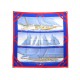 NEUF VINTAGE FOULARD HERMES RAFALES MANIER CARRE 90 EN SOIE BLEU SILK SCARF 580€