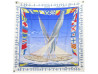foulard hermes en course 90 par yannick manier en soie