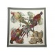 VINTAGE FOULARD HERMES BELLE CHASSE DE LINARES 90 EN SOIE tAUPE SILK SCARF 580€
