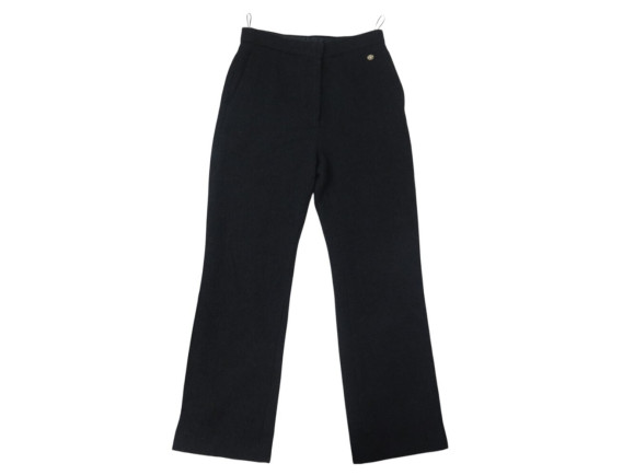  pantalon chanel p64573 m 40 en tweed laine noire