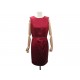 ROBE CHANEL SANS MANCHE BOUTON GRIPOIX P37348 M 40 SOIE ROUGE SILK DRESS 590€