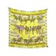 NEUF FOULARD HERMES LES PONEYS DE POLO WATRIGANT CARRE 90 SOIE JAUNE SCARF 580€