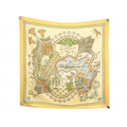 NEUF FOULARD HERMES LES PRINTEMPS DE THERA JULIA ABADIE CARRE 90 SOIE SCARF 580€