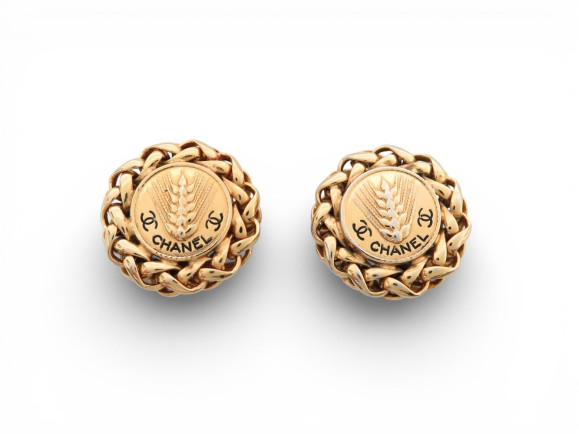  boucles d'oreilles chanel 1960 grandes puces