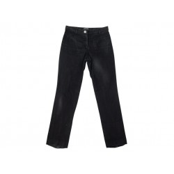 PANTALON CHANEL P28588V17745 JEAN EFFET USE DENIM COTON NOIR 36 S TROUSER 2100€