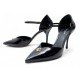 NEUF CHAUSSURES ESCARPINS LOUIS VUITTON STELLAR PUMP 40 EN CUIR VERNI NOIR 990€