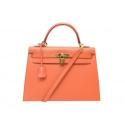 NEUF SAC A MAIN HERMES KELLY II 32 SELLIER EN CUIR EPSOM MANGUE BANDOULIERE BAG