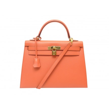 NEUF SAC A MAIN HERMES KELLY II 32 SELLIER EN CUIR EPSOM MANGUE BANDOULIERE BAG