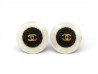  boucles d'oreilles chanel puces rondes logo cc