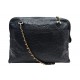 VINTAGE SAC A MAIN CHANEL CAMERA GM EN CUIR D'AUTRUCHE NOIR OSTRICH LEATHER BAG