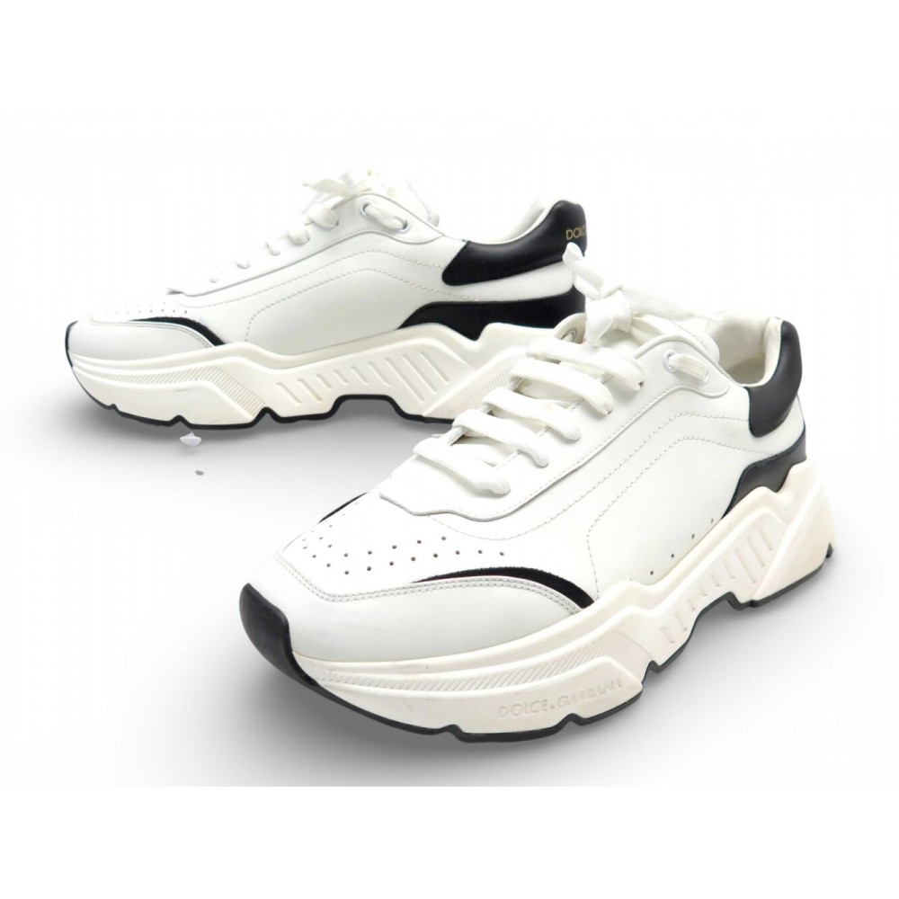 CHAUSSURES DOLCE & GABBANA DAYMASTER CS1791AX589 45 BASKETS CUIR SNEAKERS 595€