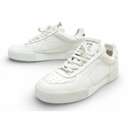 CHAUSSURES DOLCE & GABBANA MIAMI CS1648 11 45 EN CUIR BLANC SNEAKERS SHOES 495€
